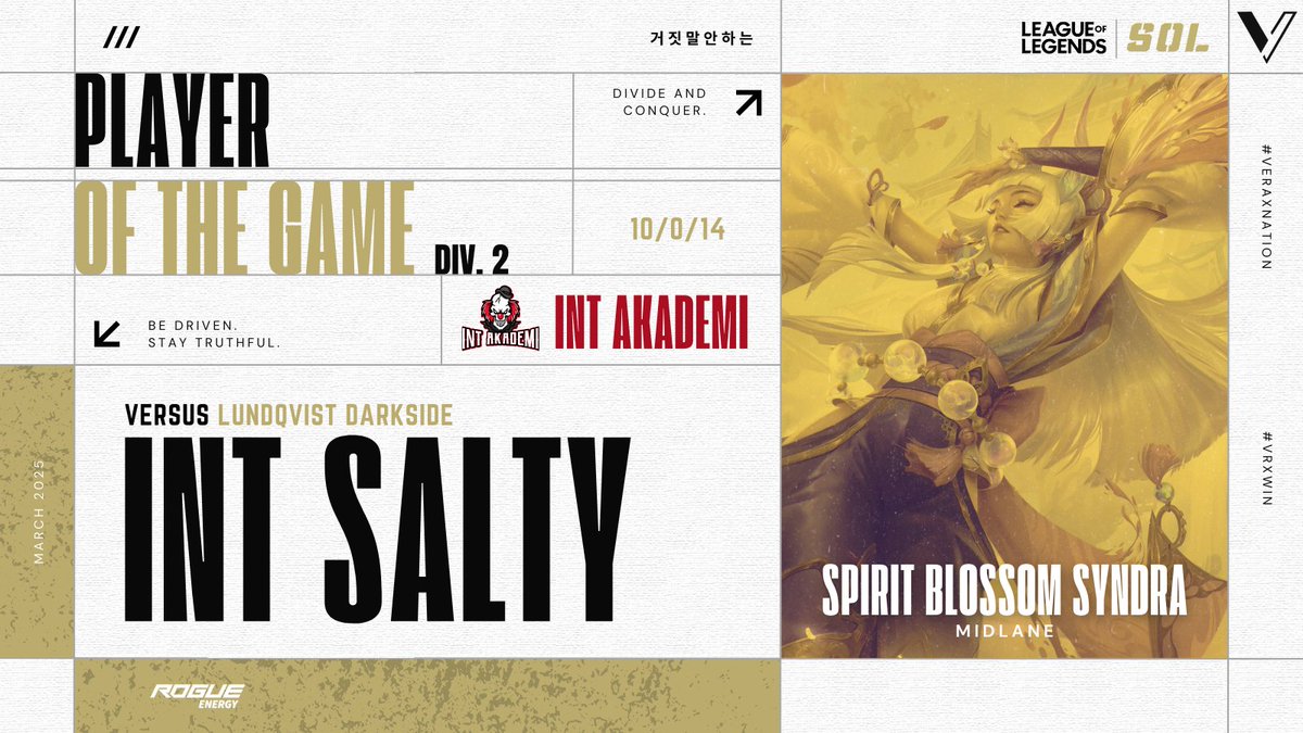Congratulations to Salty over at <a href="/INT_ESPORTS_LOL/">INT Esports</a> Akademi for a dominant performance on his Syndra in the first series against LDS 🥳

#SOLS10 #SOL25
