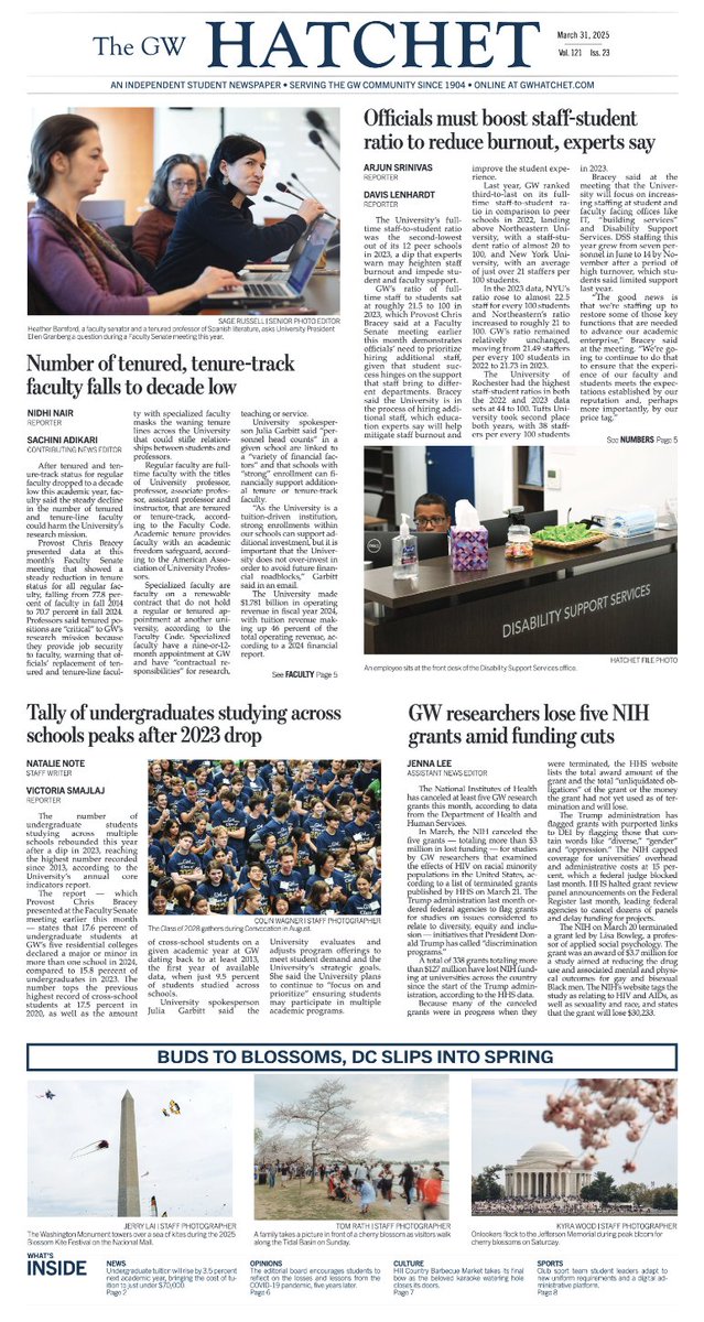 Today's front page <a href="/gwhatchet/">The GW Hatchet</a>