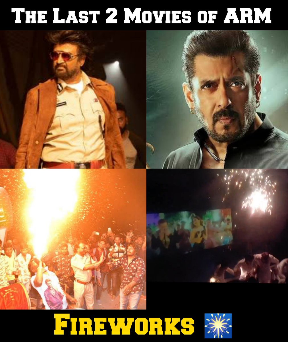 The Last 2 Movies of ARM Superstar <a href="/Rajinikanth/">Rajinikanth</a> Darbar  × Megastar <a href="/BeingSalmanKhan/">Salman Khan</a> Sikandar 🔥 

Fireworks 🎆🎇 #Rajinikanth | #SalmanKhan