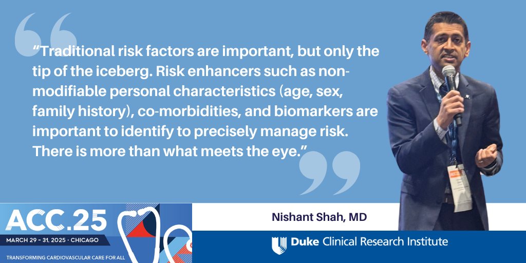 Duke Clinical Research Institute (@dcrinews) on Twitter photo DCRI’s <a href="/Nishant_ShahMD/">Nishant Shah, MD</a> shared insights on tackling the complexities in cardio-kidney-metabolic prevention during #ACC25. DCRI’s <a href="/Nishant_ShahMD/">Nishant Shah, MD</a> shared insights on tackling the complexities in cardio-kidney-metabolic prevention during #ACC25.
