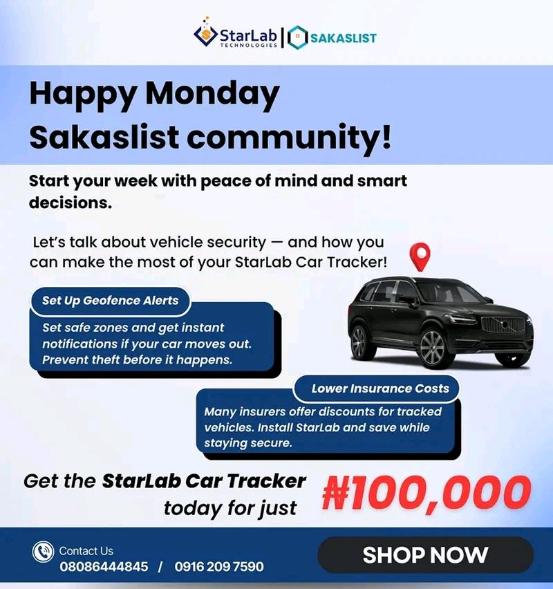 wesabbee's tweet photo. reports, precise location images, and more!

Next time someone doubts Nigerian brilliance, tell them about the Starlab Car Tracker! 

Get yours for just N100,000 now! https://t.co/cil1t1hd3w