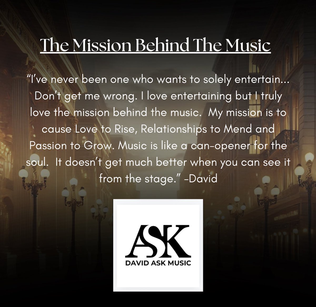 davidask's tweet image. It is a true joy when you see someone reach for the hand of their sweetheart halfway through a concert…  I can’t tell you how many times I’ve had someone approach me after a concert and tell me that something shifted and softened inside of them. #openarms #love #mission