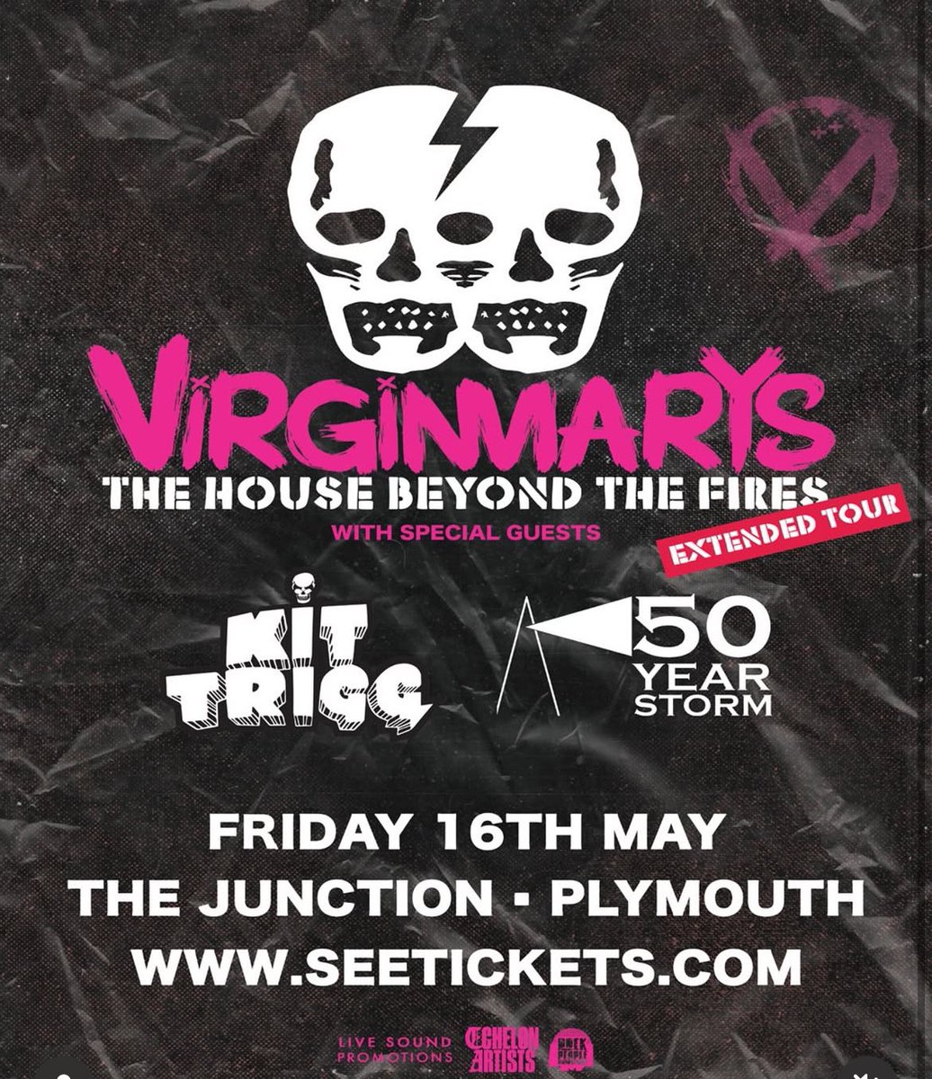 50 Year Storm (@50_year_storm) on Twitter photo ๐ฃ Just announced ๐ฃ We'll be
supporting the mighty <a href="/thevirginmarys/">The Virginmarys</a> alongside <a href="/KitTrigg/">Kit Trigg ๐ธ</a> on Friday 16th May at <a href="/Junction_Plym/">TheJunctionPlymouth</a>
SeeTickets: thetimes.seetickets.com/event/the-virgโฆ
<a href="/RockPeopleMgmt/">Rock People Management</a> #virginmarys #kittrigg #50yearstorm ๐ฃ Just announced ๐ฃ We'll be
supporting the mighty <a href="/thevirginmarys/">The Virginmarys</a> alongside <a href="/KitTrigg/">Kit Trigg ๐ธ</a> on Friday 16th May at <a href="/Junction_Plym/">TheJunctionPlymouth</a>
SeeTickets: thetimes.seetickets.com/event/the-virgโฆ
<a href="/RockPeopleMgmt/">Rock People Management</a> #virginmarys #kittrigg #50yearstorm
