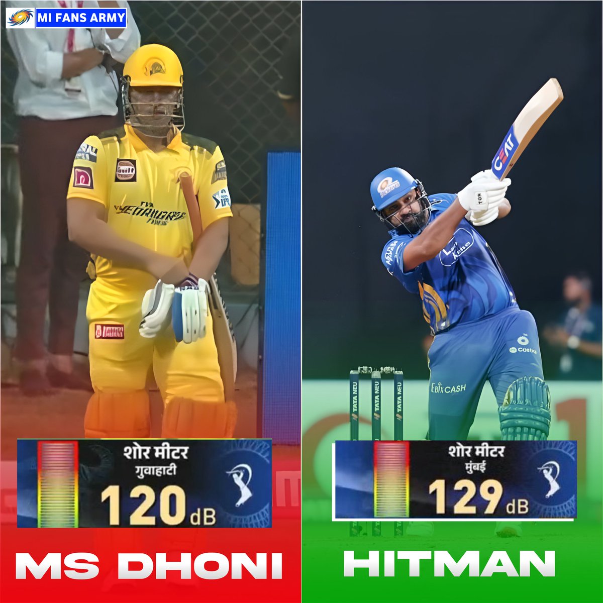 Two legends, two roars, but Mumbai cheers the loudest! 🔥💙 #HitmanMagic