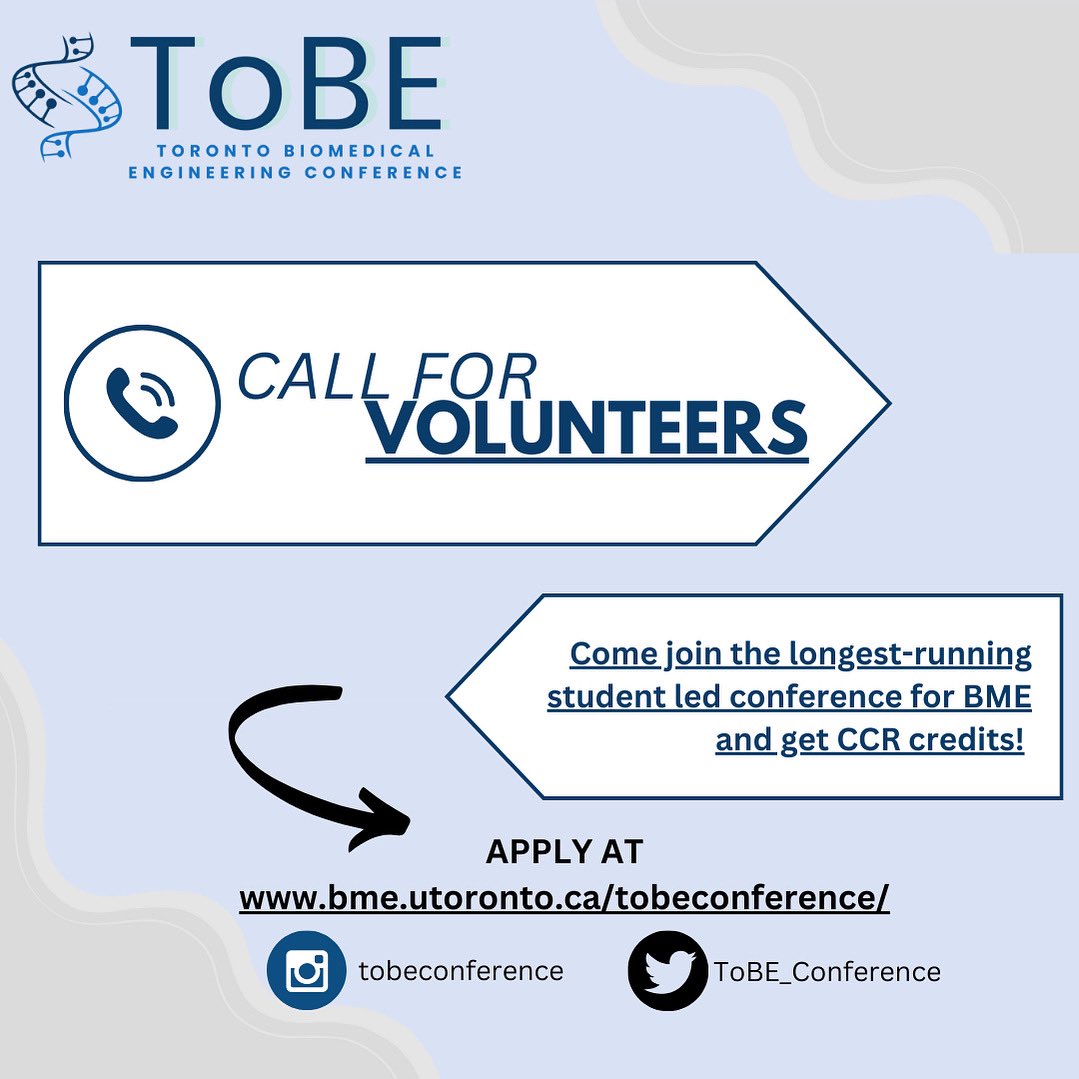 📣 #ToBE2025 conference is calling for volunteers! Volunteers are an indispensable part of ToBE and help make the events run as smoothly as possible. More details coming on the website (link in bio). Stay tuned!