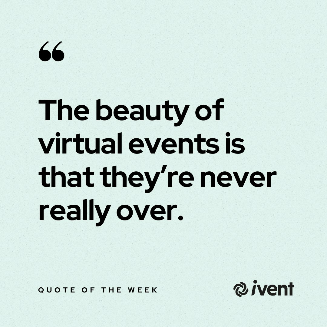 Hybrid events can be more than just livestreams!

From interactive workshops to virtual career fairs, explore 5 hybrid event ideas that go beyond the basics.

Check out the full guide here: ivent-hq.com/blog/online-ne…

#eventmarketing #eventprofs #virtualevents #hybridevents