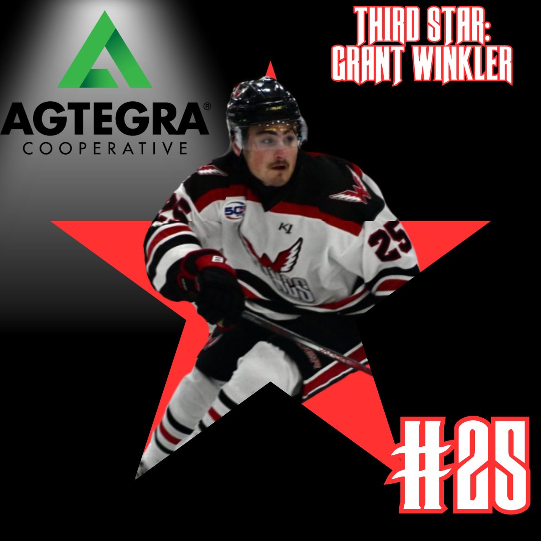 Your Wings not only swept the Watertown Shamrocks over the weekend, but swept the season series against them as well!
So, here are your <a href="/agtegra/">Agtegra</a> Stars of the Week!
⭐️Jibber Kuhl
⭐️⭐️Nikolai Tishkevich
⭐️⭐️⭐️Grant Winkler
#WingsFamily #LETSGOWINGS #NAHL
