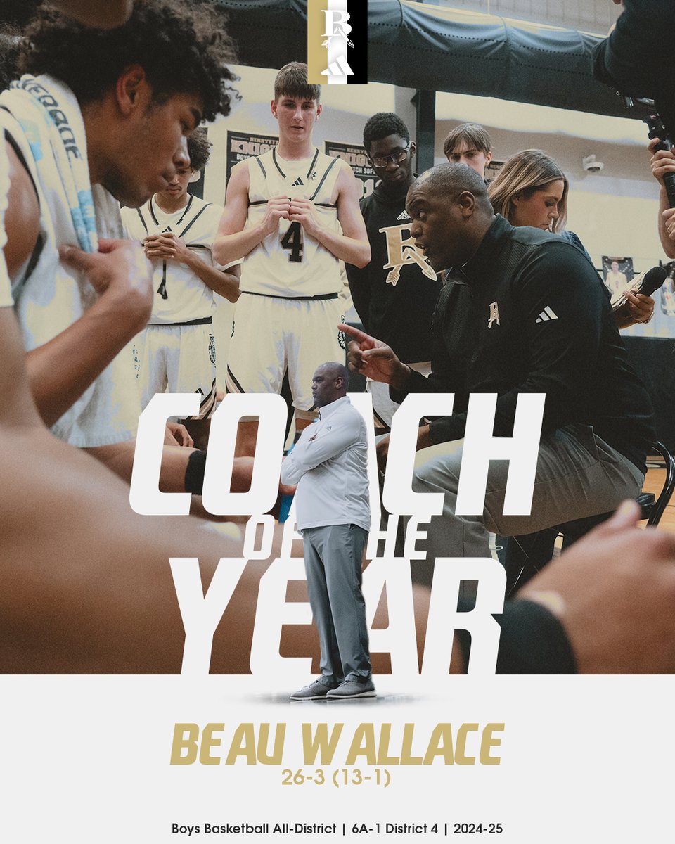 Congratulations to Head Coach Beau Wallace on earning District 4 Coach of the Year!

#BuildTheLegacy x #goBA🐅