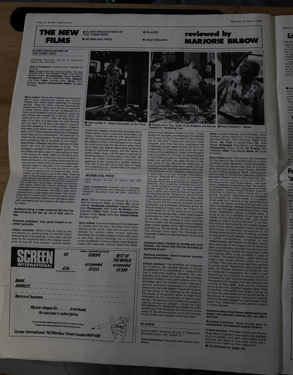 OurCE3K's tweet image. Phenomenal coverage of CEK from Screen International in March 1978.