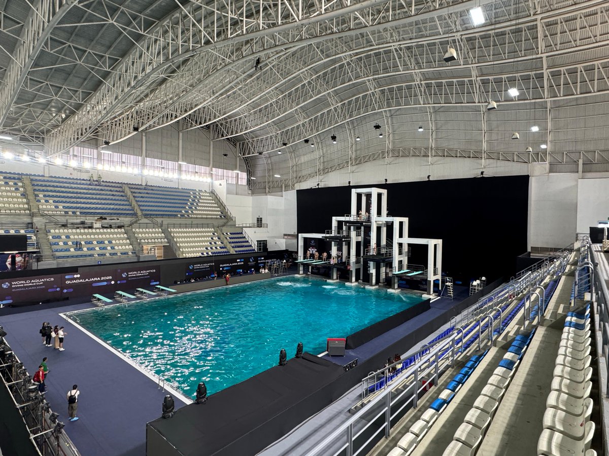 ¡Guadalajara se viste de grandeza! 🌎💦

Así luce el escenario de la primera parada de la Copa del Mundo de Clavados 2025. El Centro Acuático Metropolitano, listo para hacer historia. 

#TodosSomosOlímpicos