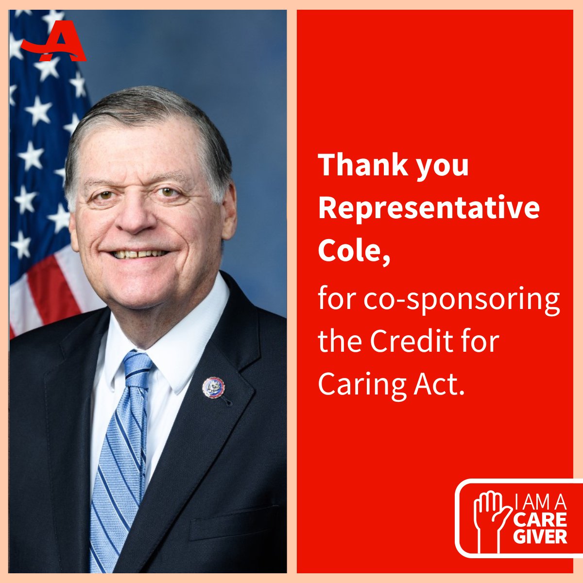 Thank you, <a href="/TomColeOK04/">Rep. Tom Cole</a>, for your work to provide 490,000 Oklahoma family caregivers with much-needed financial relief. <a href="/SeanVoskuhl/">Sean Voskuhl</a>
