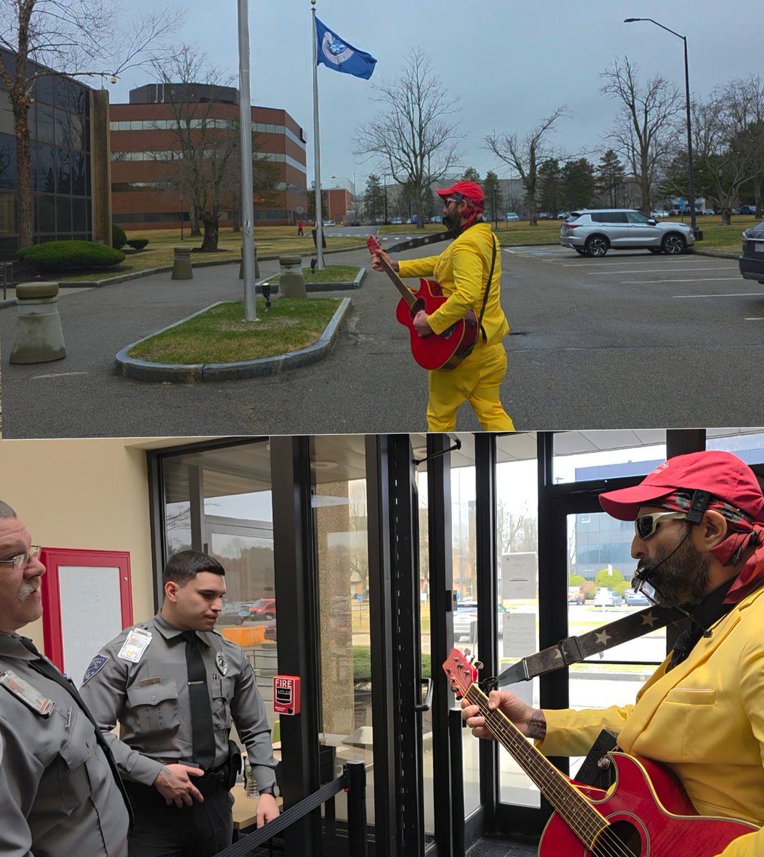 RobbyRoadsteame's tweet image. Just stormed ICE's field office looking for Rumeysa Öztürk! Sang a tune before a half dozen guards led me away🇺🇸

If Border Czar Tom Homan thinks he's bringing hell to Boston, we're gonna bring hit songs right back!
Videos tomorrow! 

RT so MusKKK has to pay me TWITTER AD revenue…