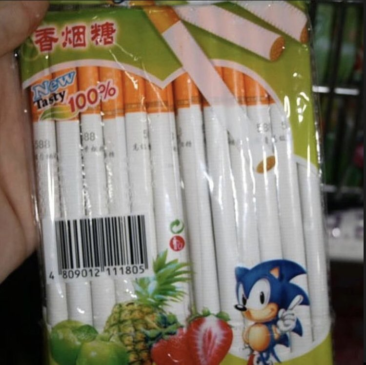ta tudo bem amor? você mal tocou no seu cigarro tutti-frutti do sonic