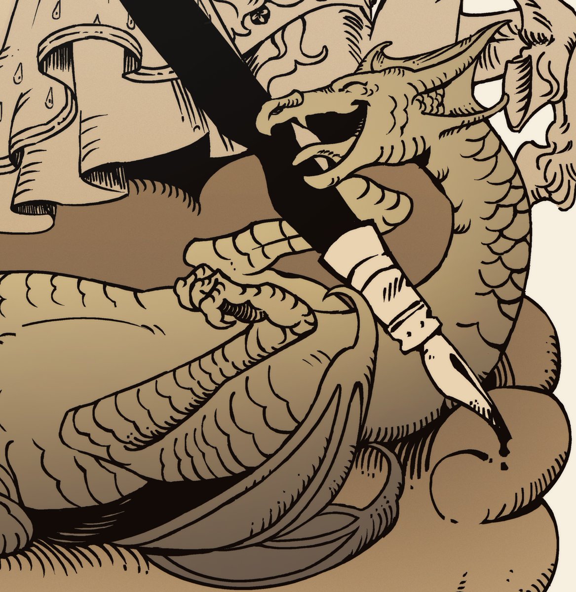 Olibhéar (@olibheare) on Twitter photo My piece for "Eternal Ephemera: A Fine Art Zine for Witch Hat Atelier" (<a href="/whafineart/">Eternal Ephemera: A WHA Fine Art Zine</a>) My work of choice was a book plate illustration from Harold Nelson (1871—1948) of St. George Slaying the Dragon My piece for "Eternal Ephemera: A Fine Art Zine for Witch Hat Atelier" (<a href="/whafineart/">Eternal Ephemera: A WHA Fine Art Zine</a>) My work of choice was a book plate illustration from Harold Nelson (1871—1948) of St. George Slaying the Dragon