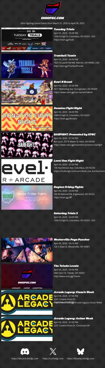 ohiofgc's tweet image. Ohio FGC Events for the week of March 31st!  There's a lot 👀