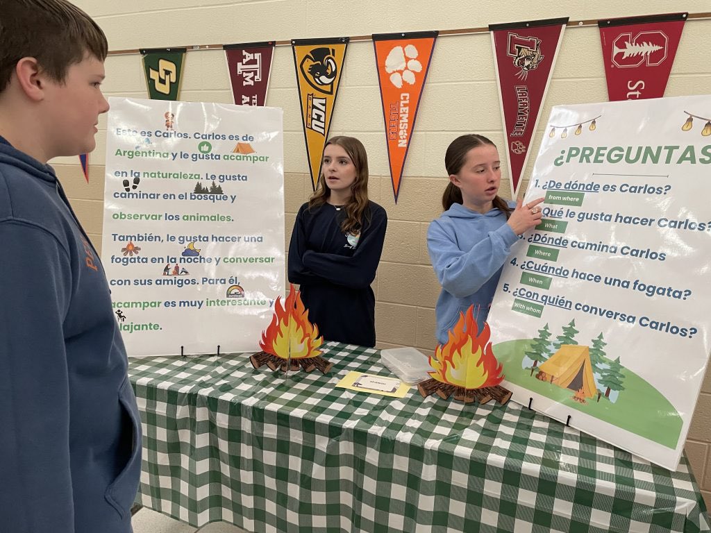 📚✨ Great Neck Middle School was filled with happy campers on March 12! More than 100 students and their families returned to school for a camping-themed evening of learning fun during AVID Literacy Night. <a href="/greatneckms/">Great Neck Middle School</a>