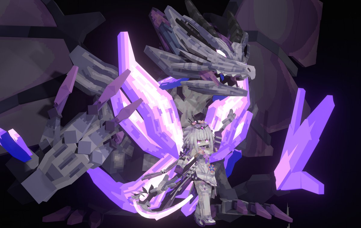 Aknstmodel's tweet image. 一个新的模型。#崩壊スターレイル
#pixelart #Blockbench #YesSteveMod #Minecraft #HonkaiStarRail #Castorice