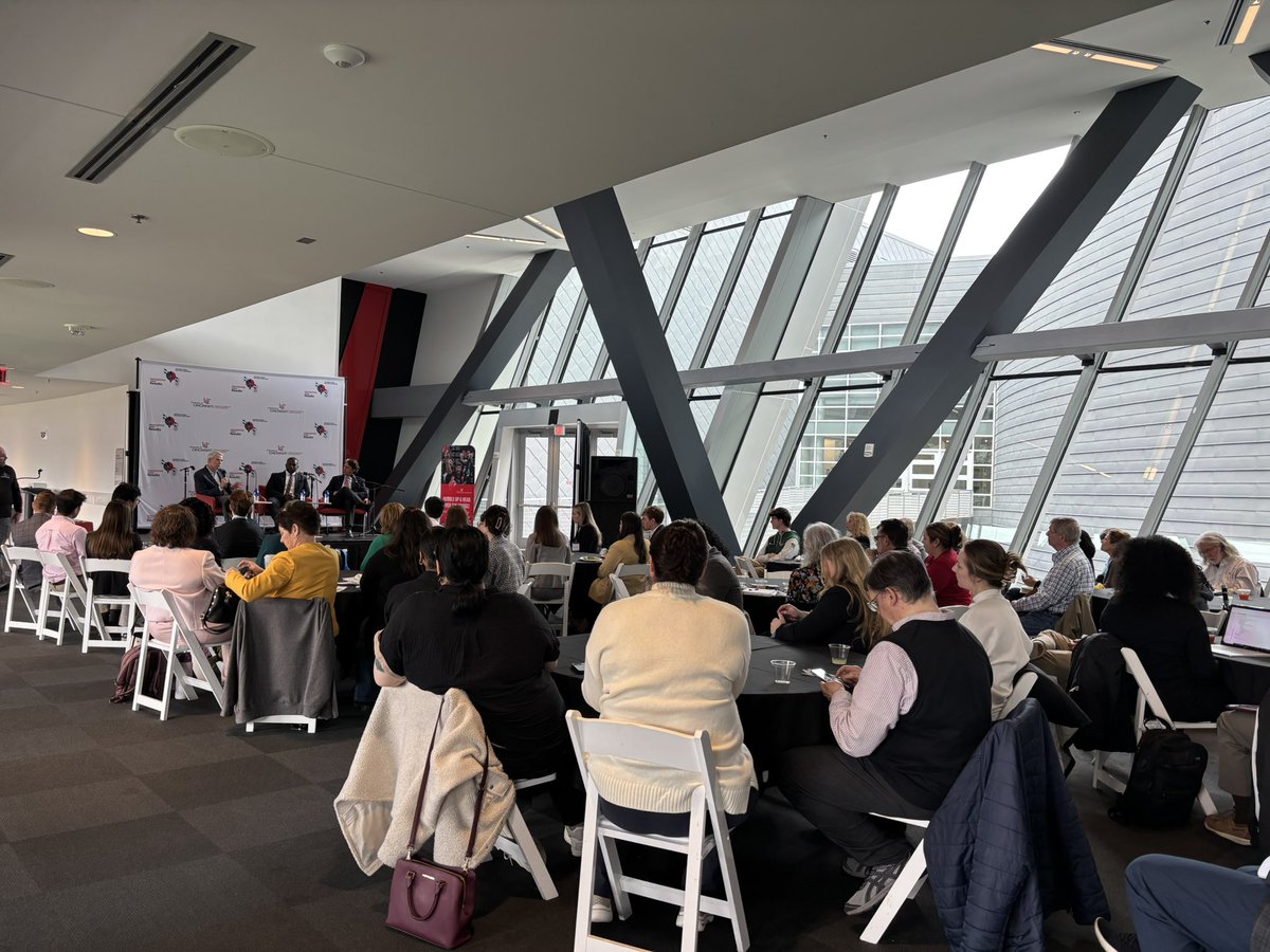 Stopped by the <a href="/portmancenter/">Portman Center</a> policy symposium on housing earlier. I was very impressed with all of the <a href="/uofcincy/">University of Cincinnati</a> students engaged in a discussion on such a critical issue in our community. 

And I got to listen to a panel with my friend and former colleague, Reggie Harris!