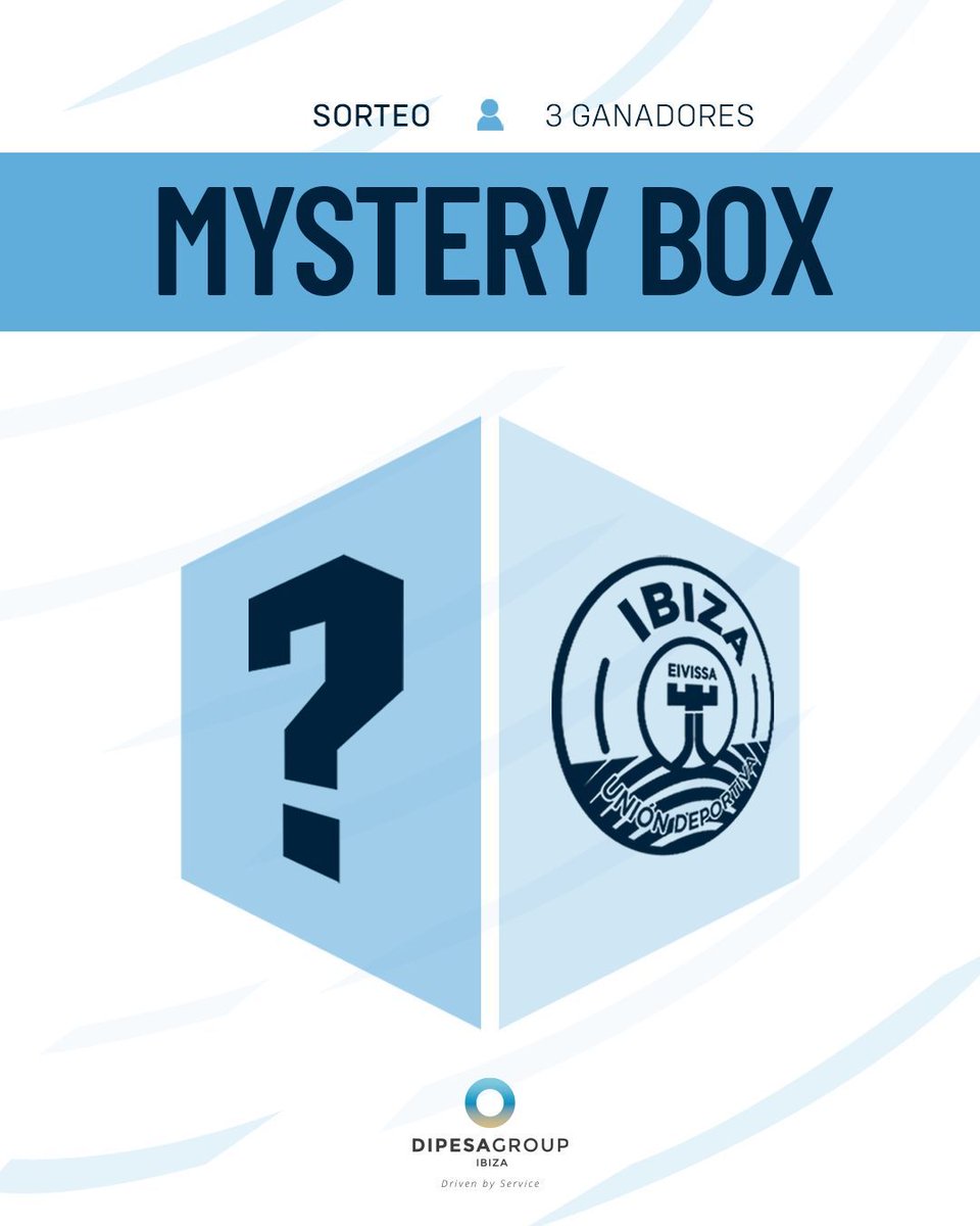 🤩 Partido importante así que toca...

📦❓ 𝗦𝗢𝗥𝗧𝗘𝗢 𝗠𝗬𝗦𝗧𝗘𝗥𝗬 𝗕𝗢𝗫 𝗨𝗗 𝗜𝗕𝗜𝗭𝗔

Para participar:

👤 Seguir a <a href="/ibizaud/">UD Ibiza 🩵</a>
🩵 Dar MG
🔃 Dar RT
💬 Mencionar a un amigo

#SiempreIbiza 🩵