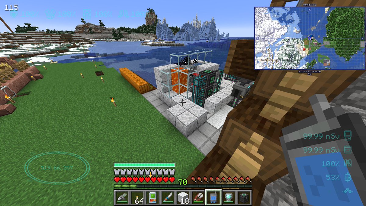 jimmy_33's tweet image. 【マイクラ #MekanismMOD 再起動】3/31
半年間まったくマイクラを起動してなかったっぽい。11月1日に右腕骨折（全治2ヶ月）→年明けてからリハビリと退職準備しかしてなかったからだな。
まずはよその動画で見た「3連丸石製造機」を作ってみる。硫酸製造機で丸石不足しがちだしな。