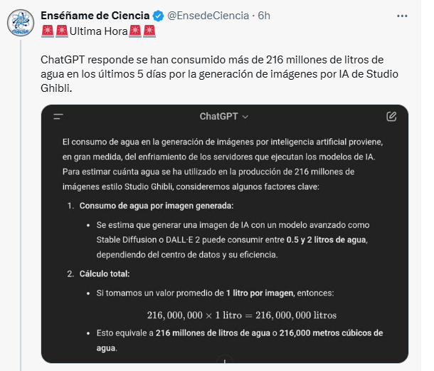 maudussauge's tweet photo. Interesante pensar las implicaciones de la moda Ghibli versión IA. En términos más amplios, es/será indispensable ponderar los costos asociados al uso de la IA y reflexionar sobre cómo afrontarlos y lograr minimizarlos... https://t.co/x1nG5Njiai
