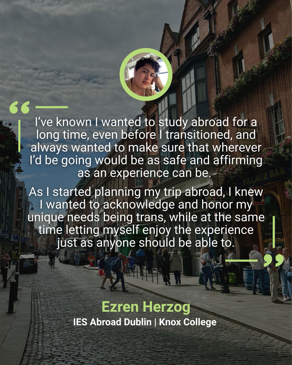 It's International Transgender Day of Visibility, and we're celebrating and uplifting our trans students and their powerful stories. 🌎🏳️‍⚧️  Read Ezren's full blog, "Being Trans Abroad": bit.ly/4263u9i