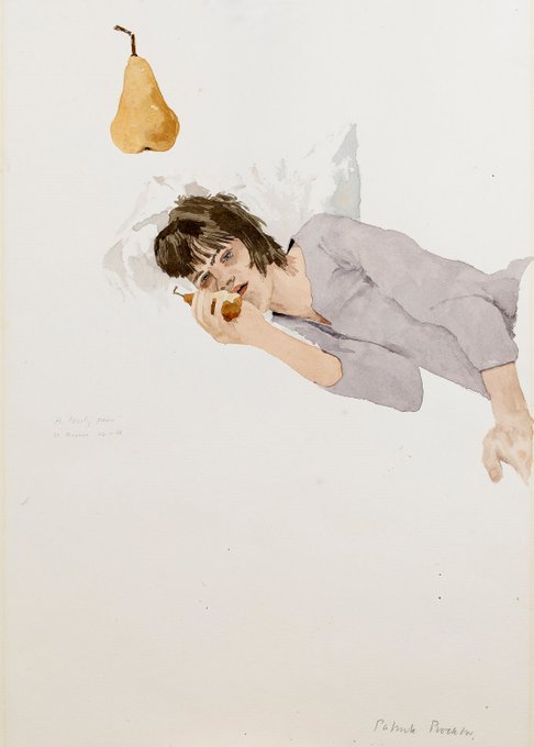 tomfishpaw's tweet photo. #PatrickProcktor
A Lovely Pear: Portrait of Gervase Griffiths, (1968) https://t.co/P5PLnRgnS5