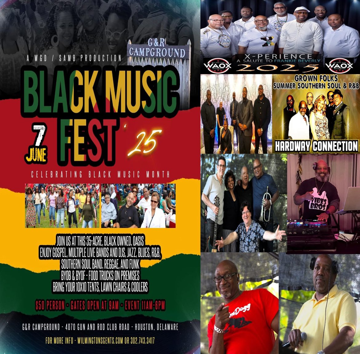 WAOTRIBUTEBAND's tweet image. The True X-Perience World 🌍 Tour “25” Live! At the Delaware Black Misic Festival. This is a must attend event. A special Salute to Frankie Beverly featuring the We Are One 
X-Perience. favorite songs! JUST CLICK THE TICKET PURCHASE LINK BELOW ⬇️ 
https:eventbrite.com/e/black-music-…