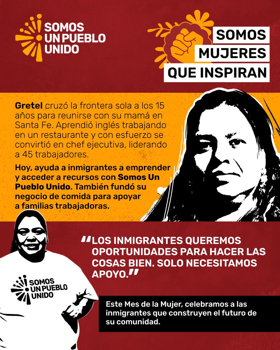 Gretel no solo se adentró en el negocio de la cocina, también abrió puertas para otros, ayudando a inmigrantes a aprender inglés o impulsar negocios propios. Su historia es un recordatorio de que cuando una mujer avanza, toda su comunidad lo hace con ella
#SomosMujeresQueInspiran