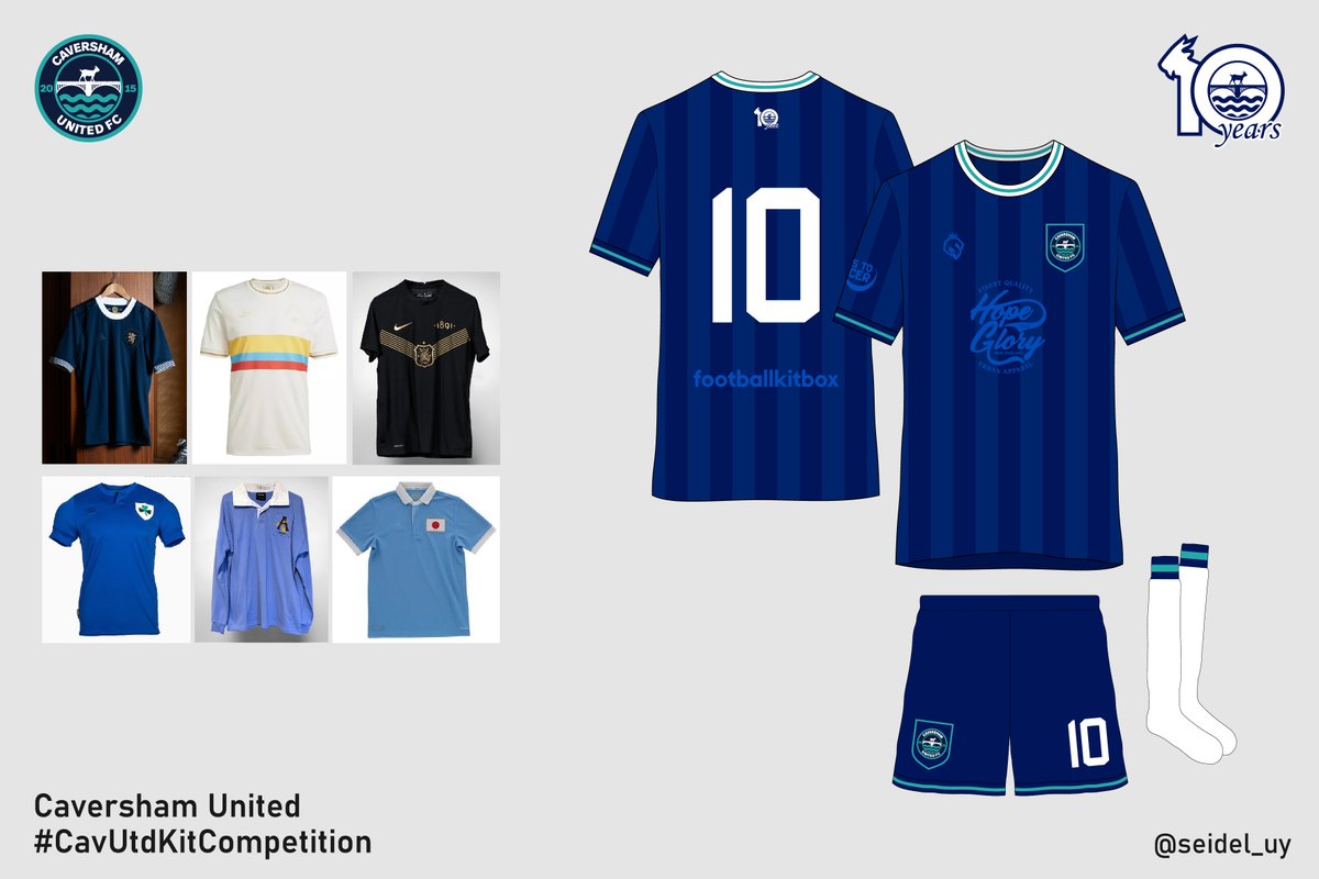 Caversham Utd Concept Kits #CavUtdKitCompetition <a href="/CavershamUnited/">Caversham United FC</a> 

CenTENARYary Concept:
Festejar los 10 años imaginando diseños históricos en 100 años de historia del club.

Celebrate 10 years by imagining historic designs in 100 years of the club's history