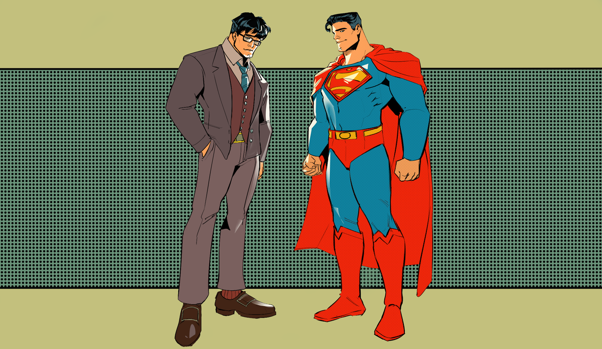 hello Im working on a small #Superman character design project so i wanter to share it with you all .
first this the main final design for clark kent / Superman.
i hope u like it ☺️🤍,i'll be designing other superman related characters very soon from