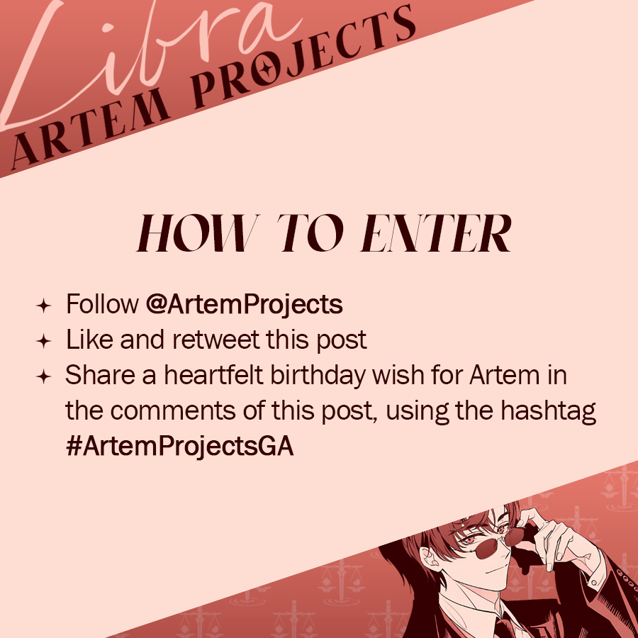 ArtemProjects's tweet image. ⚖️ Artem’s 4th Birthday Giveaway ⚖️

Celebrate Artem&apos;s special day with us! We&apos;re giving away official Tears of Themis merch to one lucky Attorney! 🩷

🌍 Open internationally
📅 Giveaway ends: April 26th, 2025 at 10:00AM China Standard Time

#ArtemProjectsGA
#ArtemWing #左然…