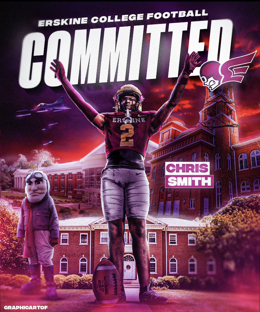 Chris โC2โ Smith (@chris2shiftyyy) on Twitter photo Blessed to announce I am 100% committed to <a href="/FleetFB/">Erskine Football</a> to continue playing football at the collegiate level I will be signing May 7th at 8:30 #gofleet Blessed to announce I am 100% committed to <a href="/FleetFB/">Erskine Football</a> to continue playing football at the collegiate level I will be signing May 7th at 8:30 #gofleet