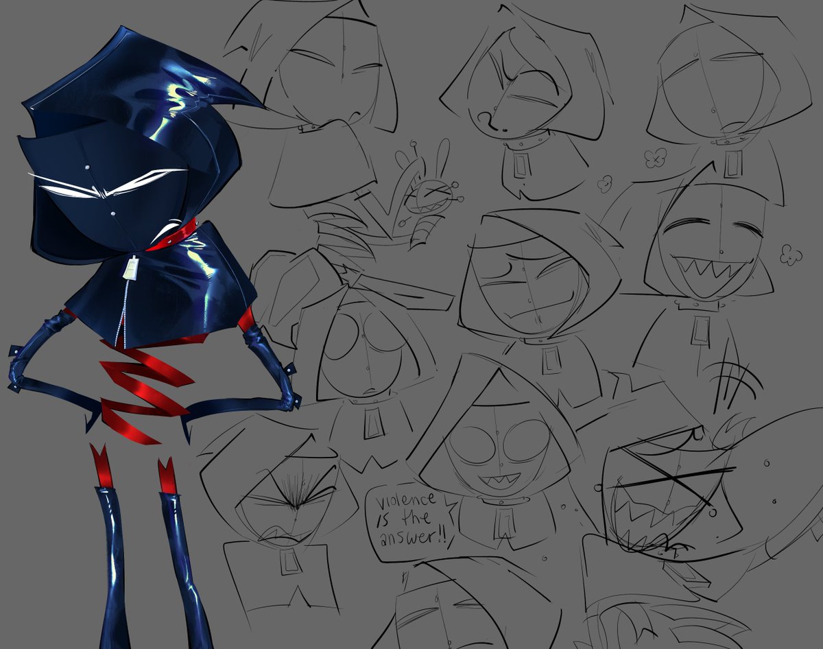 vvickydisc's tweet image. had a urge to draw my au gangle today