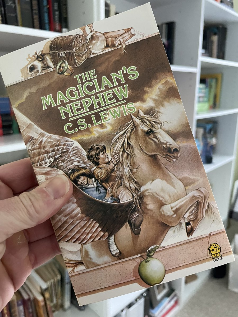 I’ve been in need of a gentle read, so back to my childhood faves to soothe the soul. “The Magician’s Nephew” is a quick prequel introducing Narnian themes of faith and service. 🪄