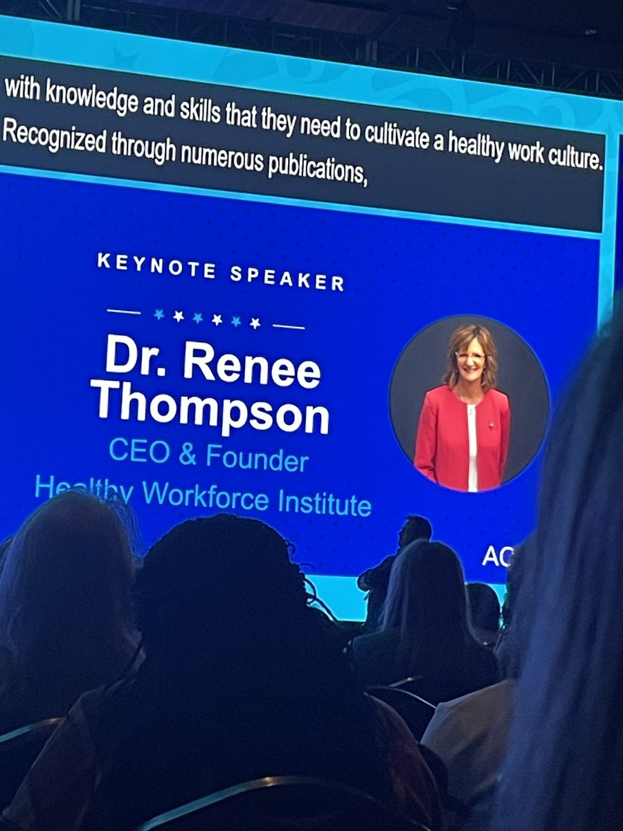 One of the best Keynote addresses I've ever heard - at the #AONL conference in Boston today on incivility in the health system
