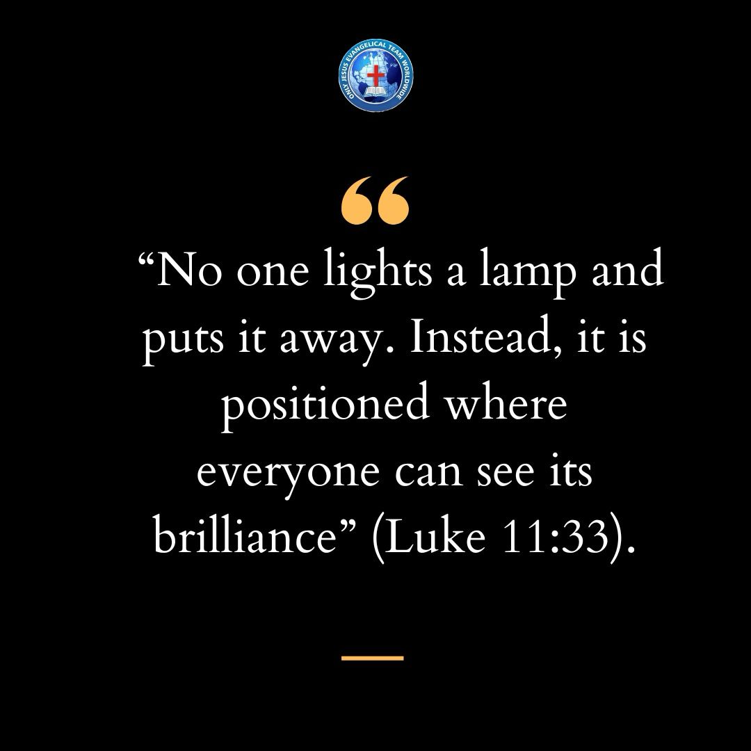 ojetworldwide's tweet image. Let Your Light Shine! ✨  

&quot;No one lights a lamp and puts it away. Instead, it is positioned where everyone can see its brilliance.&quot; (Luke 11:33)

Step into your purpose and shine for the world to see!  

#WordForTheWeek #LetYourLightShine #Faith #GodsWord #BibleVerse