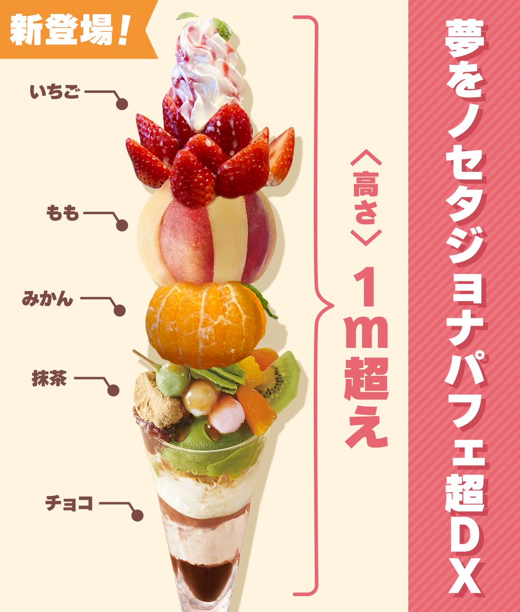 15パフェ様♡ 15パフェ様♡ ˏˋ 超DXパフェ爆誕 ˎˊ˗ いちご、桃、みかん、抹茶、チョコ