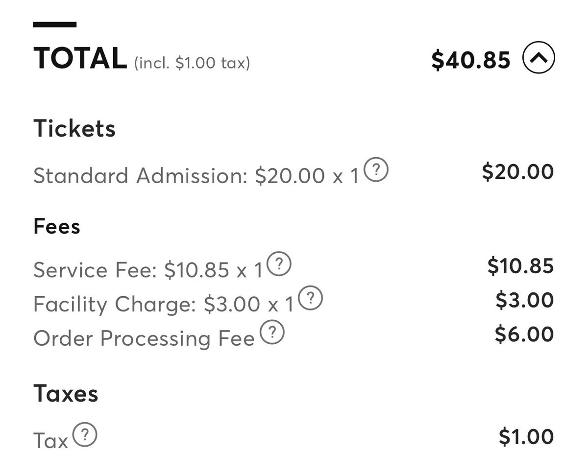 Fuck <a href="/Ticketmaster/">Ticketmaster</a> and their monopoly.

A $20 ticket to <a href="/MonsterJam/">Monster Jam</a> doubles at checkout.