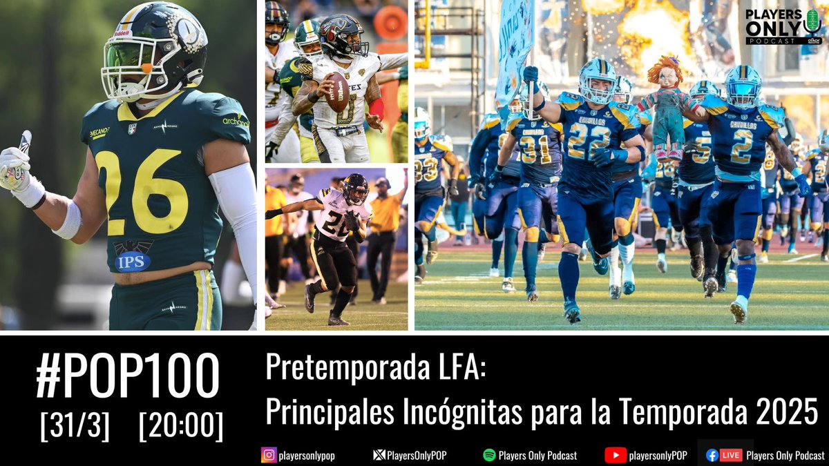 Habemus #POP100. Cien episodios, cien transmisiones en vivo, todo gracias a ustedes. 

Los esperamos hoy a las 8:00 PM para recordar algunos de los momentos que definieron al Players Only Podcast, y claro que sí, comienzan nuestras previas para la temporada de LFA 2025.