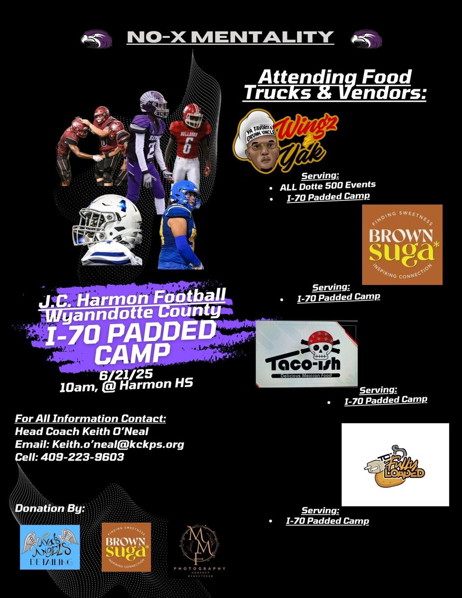 &amp; The camp is officially 100% set! 
Thank you to all the food trucks business  attending the I-70 Padded Camp to sell food to the Harmon America community.
#NoXMentality⚔️