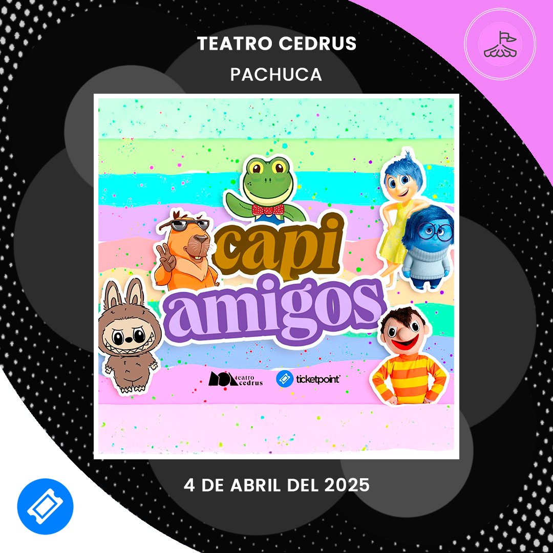 NO SE PIERDAN ESTA GRAN AVENTURA PERFECTO PARA LOS PEQUES DE LA CASA 🥳
Ven este 4 DE ABRIL de 2025 al Teatro Cedrus, Pachuca.
🎟BOLETOS DISPONIBLES EN: tpoint.mx/3QUjpT1
#TicketPoint #TeatroCedrus #Pachuca