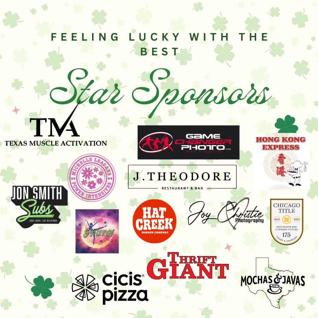 Feeling lucky with the best STAR sponsors!! 💚🍀