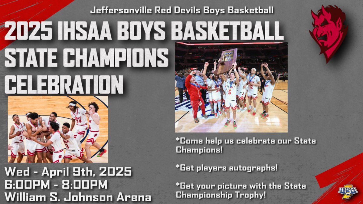 Save the Date:
Wed - April 9th, 2025
6pm - 8pm

Come join us for a celebration of our State Champions next Wednesday!!!!