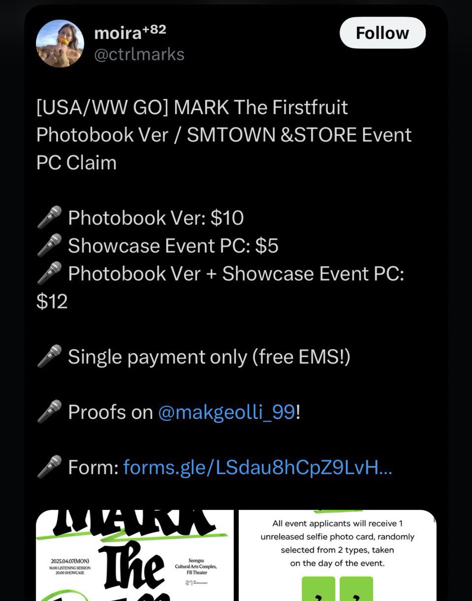 popsugar777's tweet photo. moira ctrlmarks selling each album+pc for 12 usd when the actual price is only 13 usd 😅 that means she only spent 1 usd to buy the album = higher chance on getting into the showcase. and this event IS STILL ON GOING she’s only applying by this week ❗️ https://t.co/tn5MCJxygj