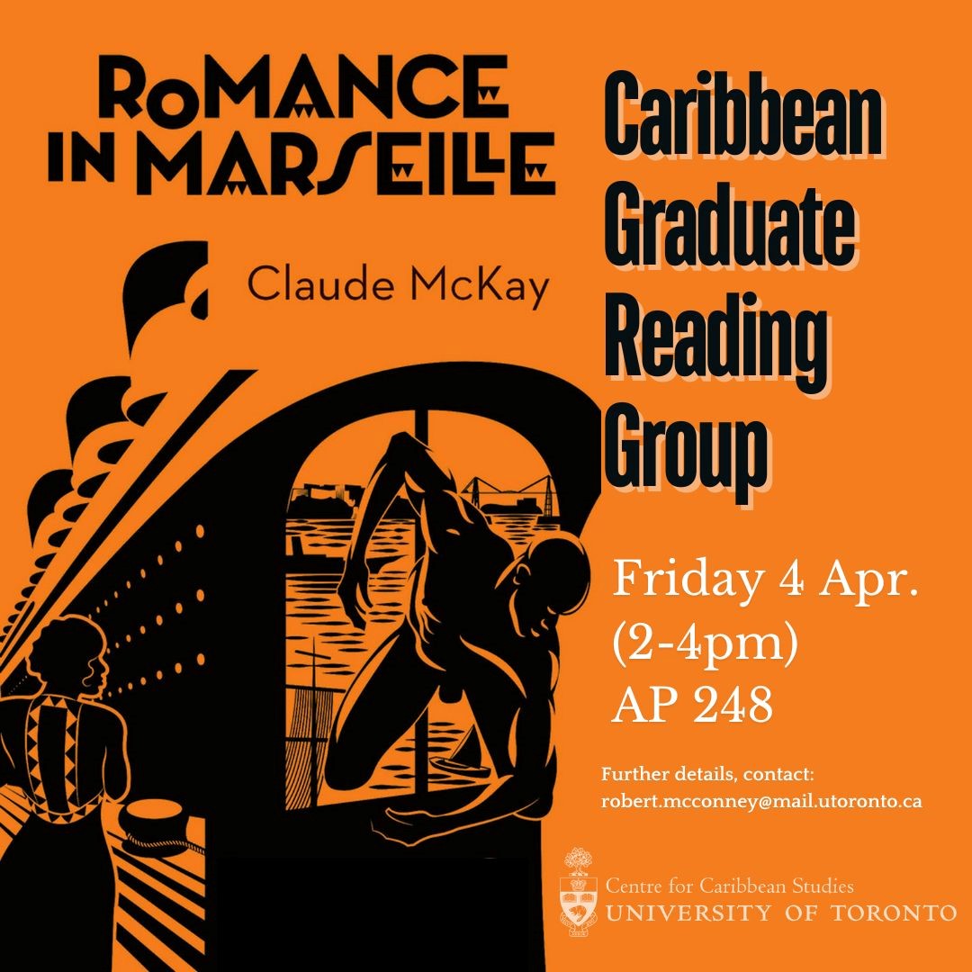 We’ll be reading “Romance in Marseille” by Claude McKay, a novella first published in 2020.