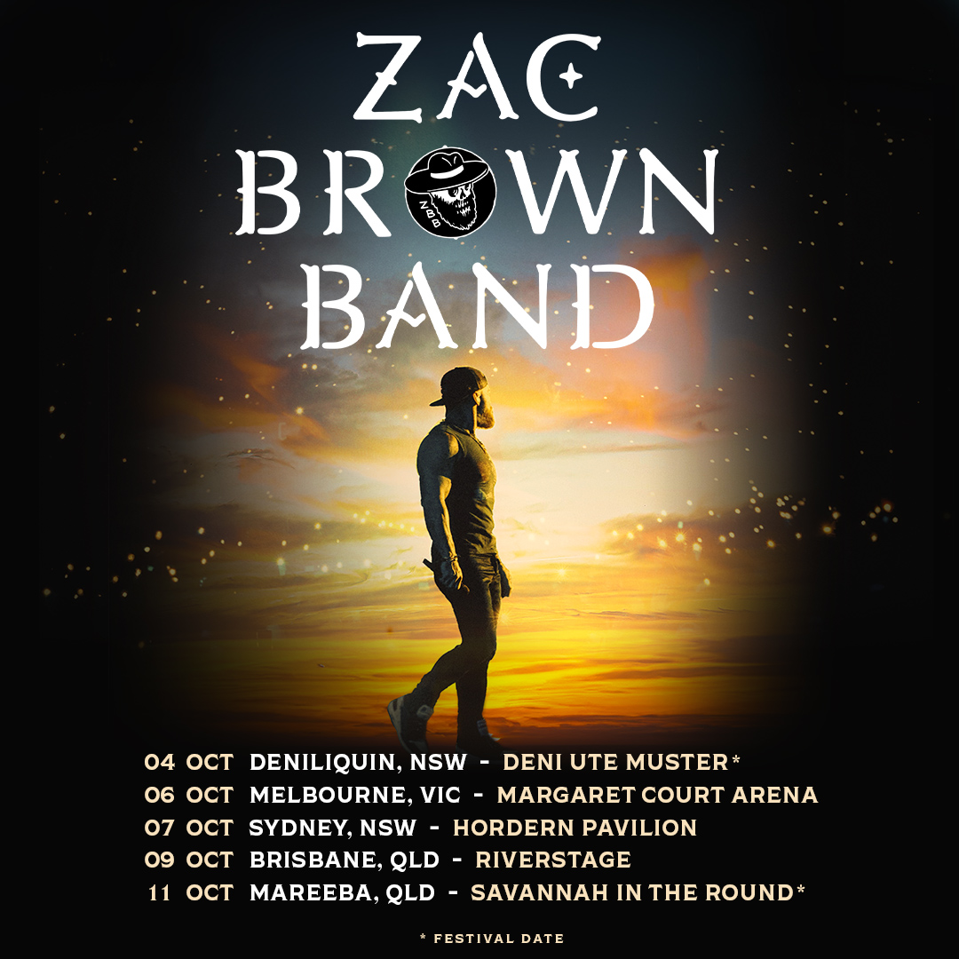 AUSTRALIA! We'll see you in October🇦🇺

Melbourne, Sydney and Brisbane on sale Friday 4/4 at 2pm local time. Festivals Deni Ute Muster and Savannah in the Round are on sale now!