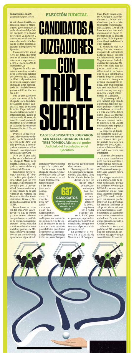 ‼️28 Candidatos a JUZGADORES en CDMX tuvieron MUCHA SUERTE y salieron en las 3 tómbolas‼️hay militantes de  ⁦<a href="/MorenaCiudadMex/">Morena CDMX</a>, otros apoyan a la 4T en sus columnas y siguen los hallazgos! ⁦<a href="/ivonnemelgar/">ivonne melgar</a>⁩ ⁦<a href="/AunaMexico/">Aúna México</a>⁩ ⁦<a href="/vianeyesquinca/">Vianey Esquinca</a>⁩ excelsior.com.mx/comunidad/elec…