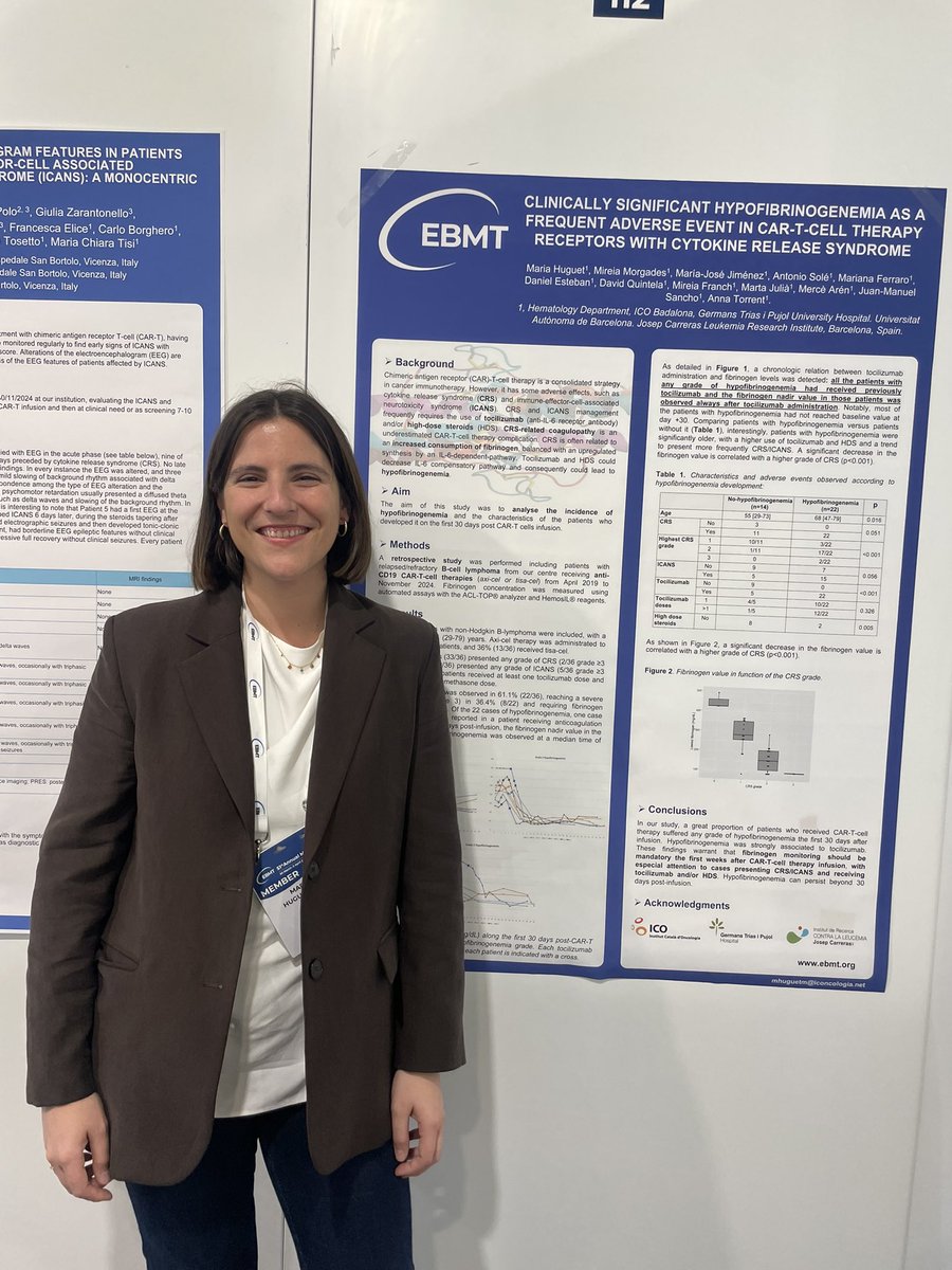 Hematologia ICO Badalona - Germans Trias i Pujol (@hematocanruti) on Twitter photo Our contribution to this #EBMT2025 with our studies on post-HSCT viral infections 🦠 and post-CAR-T hypofibrinogenemia 🩸 today in Florence <a href="/TheEBMT/">The EBMT</a> <a href="/ICO_oncologia/">Institut Català d'Oncologia</a> <a href="/hgermanstrias/">Hosp. Germans Trias</a> Our contribution to this #EBMT2025 with our studies on post-HSCT viral infections 🦠 and post-CAR-T hypofibrinogenemia 🩸 today in Florence <a href="/TheEBMT/">The EBMT</a> <a href="/ICO_oncologia/">Institut Català d'Oncologia</a> <a href="/hgermanstrias/">Hosp. Germans Trias</a>