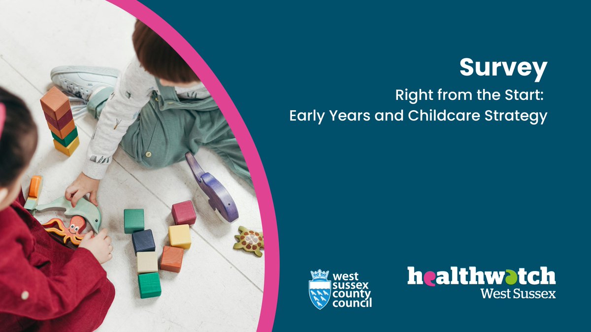 Healthwatch West Sussex (@healthwatchws) on Twitter photo Working in partnership with <a href="/WSCCNews/">West Sussex County Council</a> we want to ensure that service proposals developed for Right From The Start includes the voices of parents, carers, children, and their community.
📝 ow.ly/kyMl50VpyOb Working in partnership with <a href="/WSCCNews/">West Sussex County Council</a> we want to ensure that service proposals developed for Right From The Start includes the voices of parents, carers, children, and their community.
📝 ow.ly/kyMl50VpyOb
